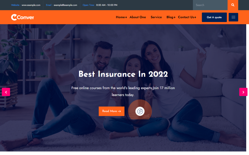 Emanu - Insurance Company WordPress Theme