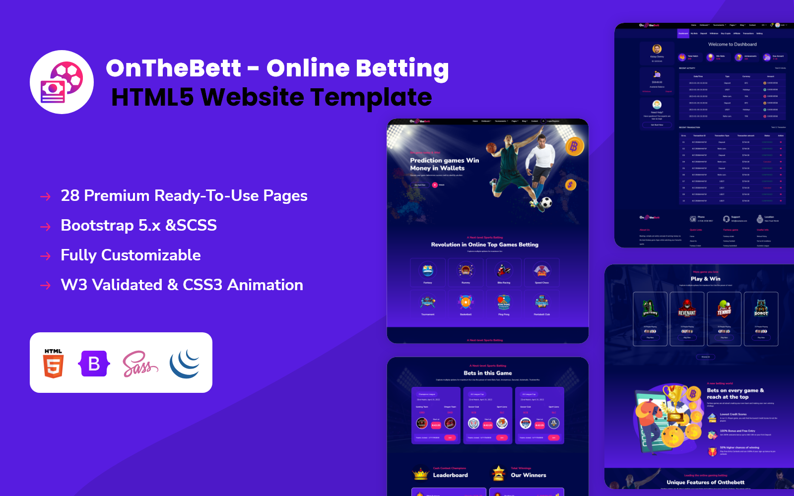 onthebett-online-betting-html5-website-template