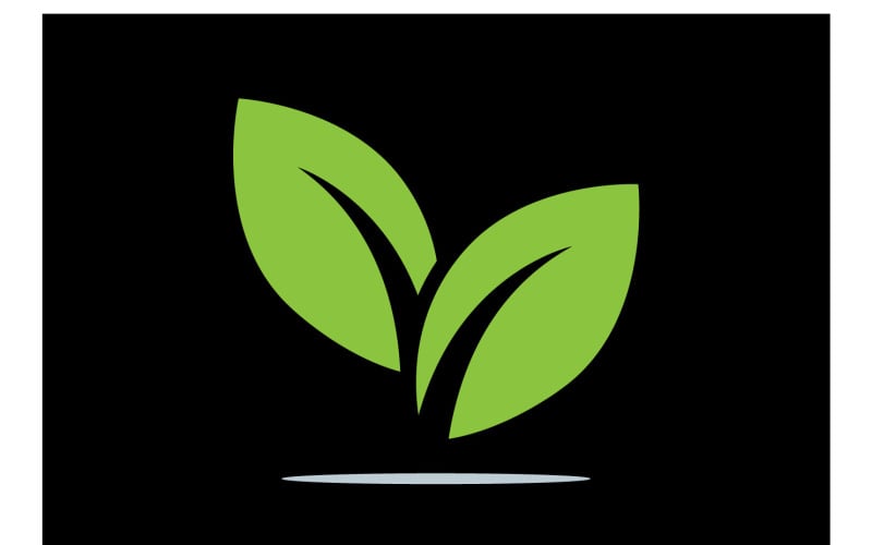 Leaf Ecology Logo Template Vector Symbol Ver 2