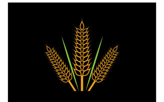 Wheat Logo Template Vector Symbol Ver 12