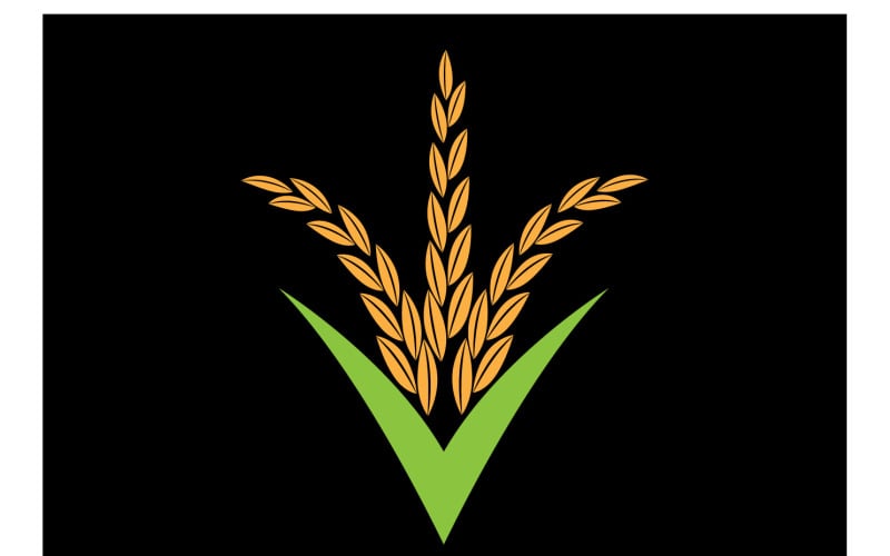 Wheat Logo Template Vector Symbol Ver 20