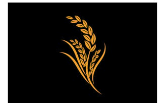 Wheat Logo Template Vector Symbol Ver 8
