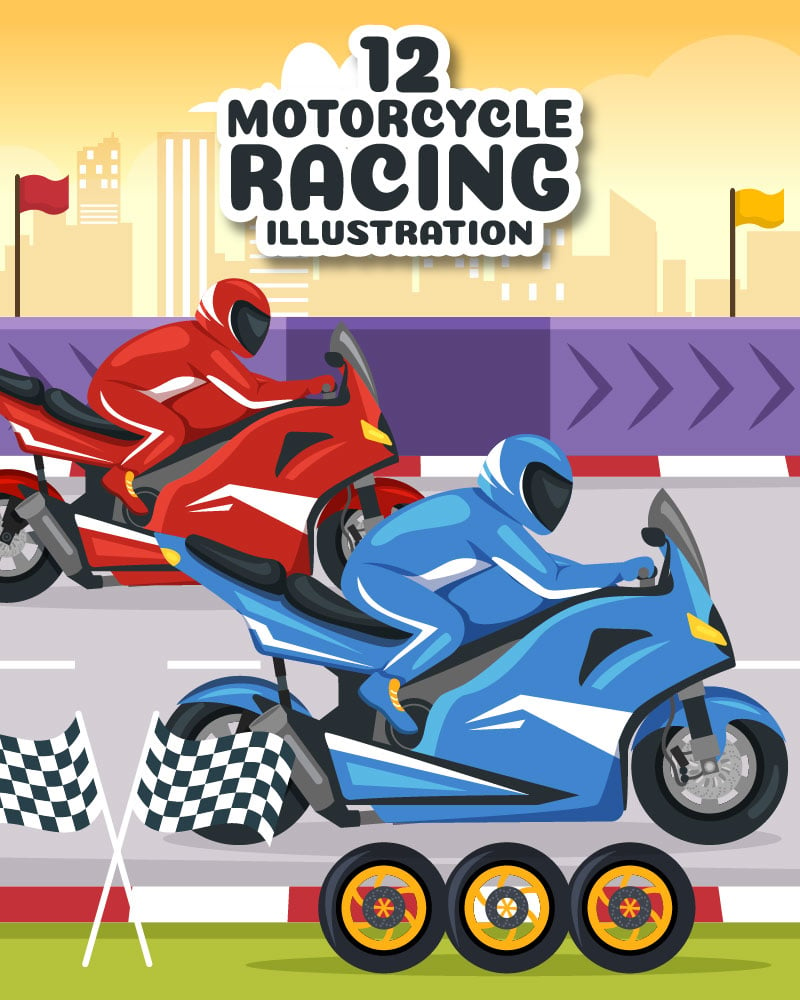 Kit Graphique #308782 Motorcycle Racing Divers Modles Web - Logo template Preview