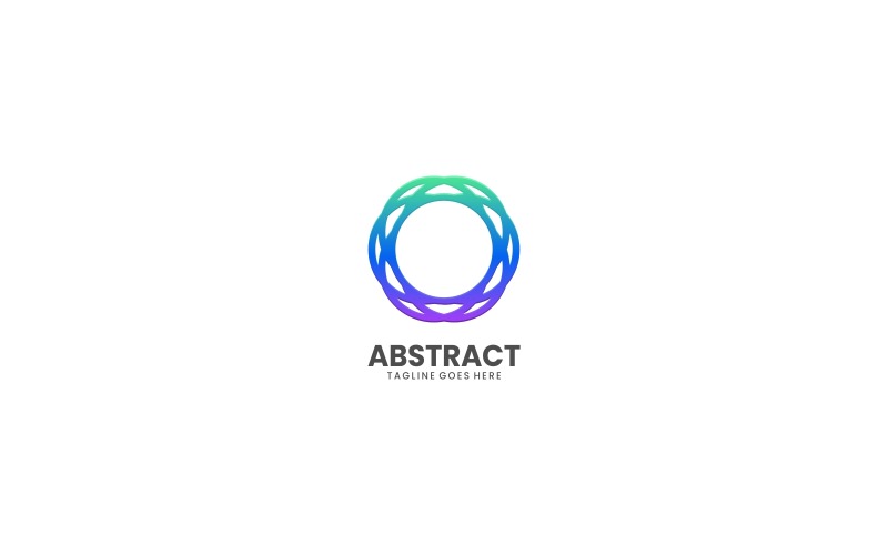 Abstract Line Art Gradient Logo 3 Logo Template