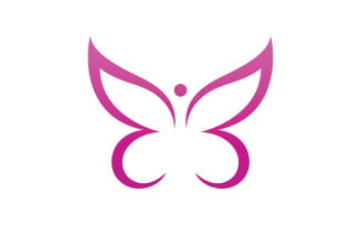 Beauty Butterfly Logo vector template V7