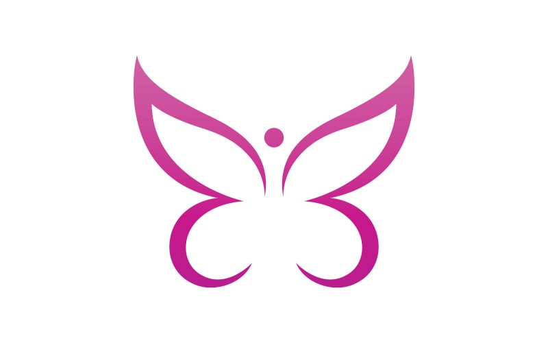 Beauty Butterfly Logo vector template V7 Logo Template