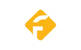 F letter Logo template vector initials sign V10