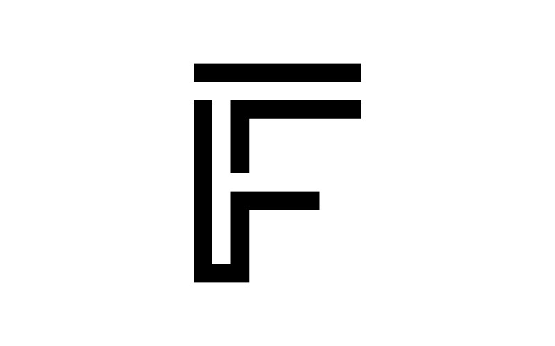 F letter Logo template vector initials sign v8 Logo Template