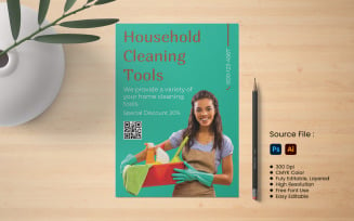 Household Cleaning Tools Template