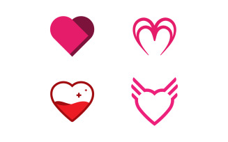 Love heart logo and symbol vector V10