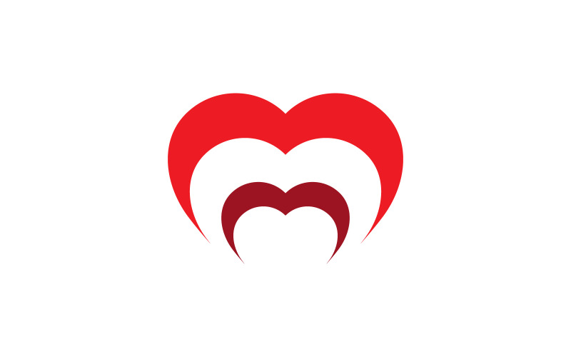 Love heart logo and symbol vector V1 Logo Template