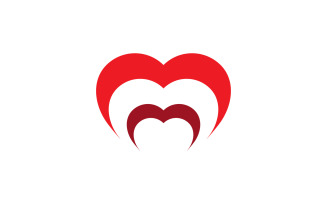Love heart logo and symbol vector V1