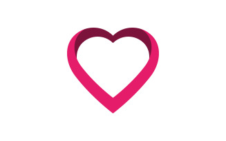Love heart logo and symbol vector V4