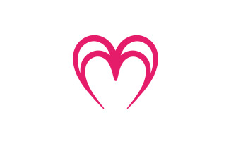 Love heart logo and symbol vector V6