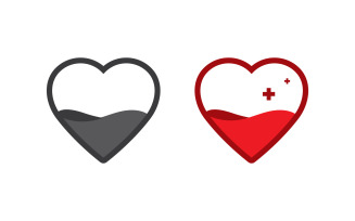 Love heart logo and symbol vector V7