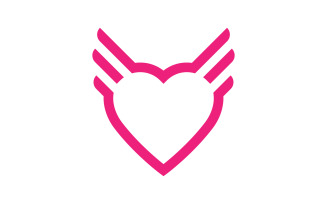 Love heart logo and symbol vector V8