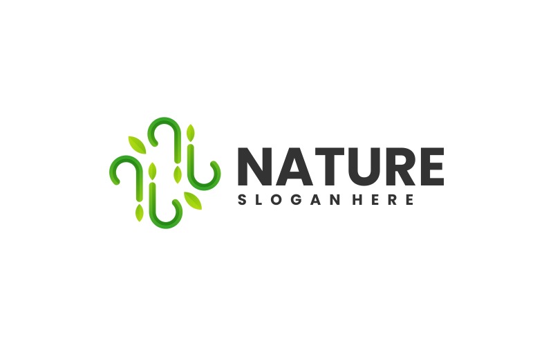Nature Line Art Logo Style Logo Template