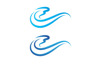 Water wave logo and symbols V4