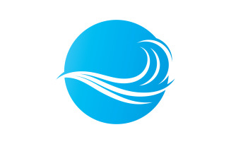 Water wave logo and symbols V5
