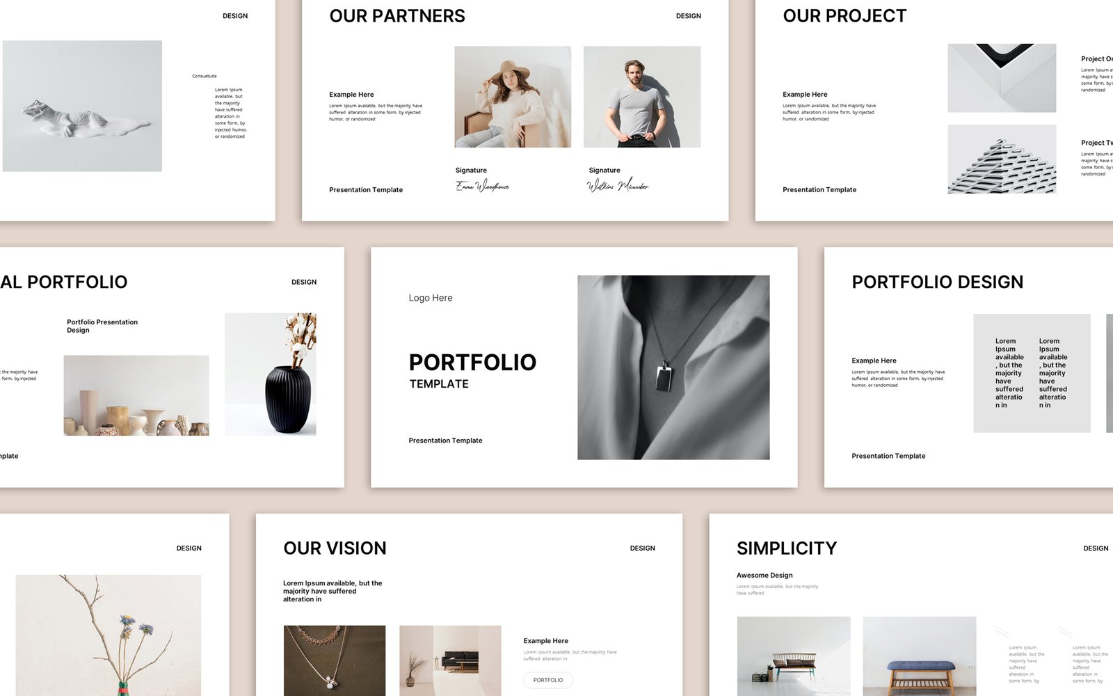 Template #308821 Portfolio Presentation Webdesign Template - Logo template Preview