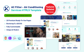 AC Fitter - Air Conditioning Services HTML5 Template