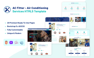 AC Fitter - Air Conditioning Services HTML5 Template
