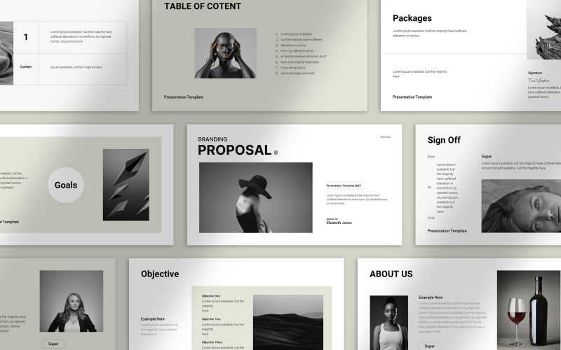 Brand Proposal Presentation Layout PowerPoint Template