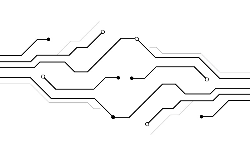 Circuit vector illustration design V10 Logo Template