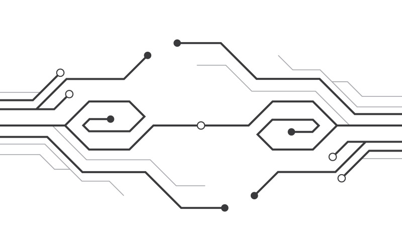 Circuit vector illustration design V2 Logo Template