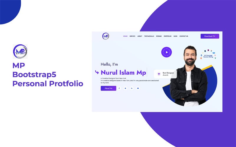 MP – Personal Portfolio Html5 Template Landing Page Template