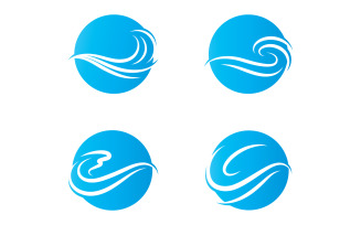 Water wave logo and symbols V10