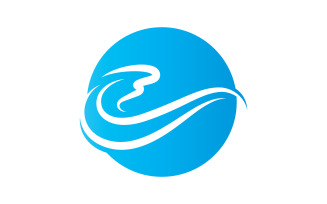 Water wave logo and symbols V7