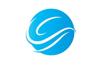 Water wave logo and symbols V8