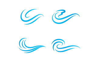 Water wave logo and symbols V9