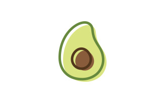 Avocado fruit logo template healthy food symbols V11