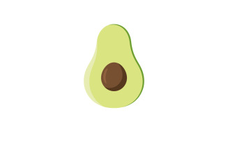 Avocado fruit logo template healthy food symbols V5
