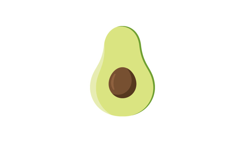 Avocado fruit logo template healthy food symbols V5 Logo Template