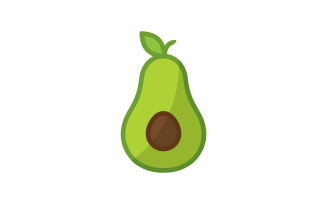 Avocado fruit logo template healthy food symbols V9