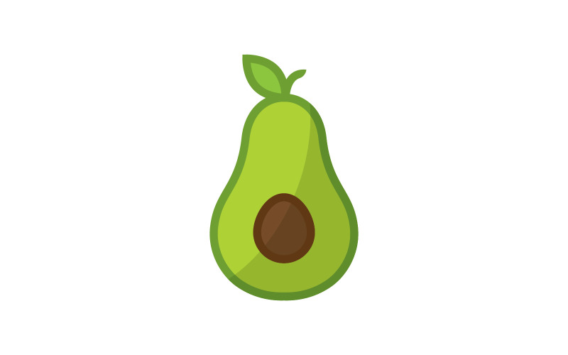 Avocado fruit logo template healthy food symbols V9 Logo Template