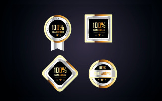 Badge luxury premium quality labels set collection Vector idea
