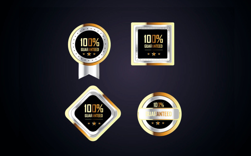 Badge luxury premium quality labels set collection Vector idea Illustration