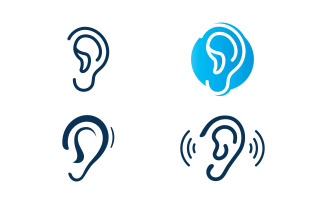 ear Logo Template vector icon V10