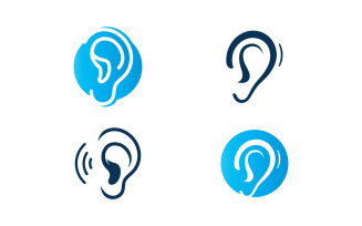ear Logo Template vector icon V11