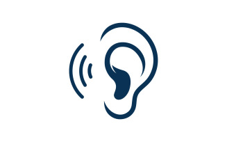 ear Logo Template vector icon V2