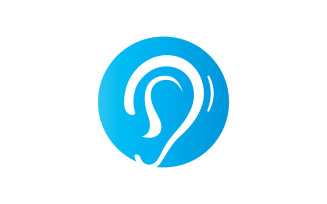 ear Logo Template vector icon V7