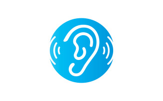 ear Logo Template vector icon V8