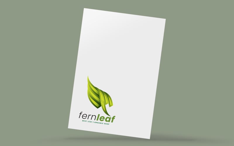 Organic Leaf Green Herbs Logo Logo Template