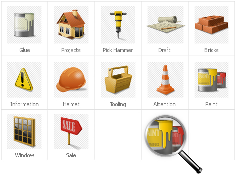 Construction Company Iconset Template Icon Set