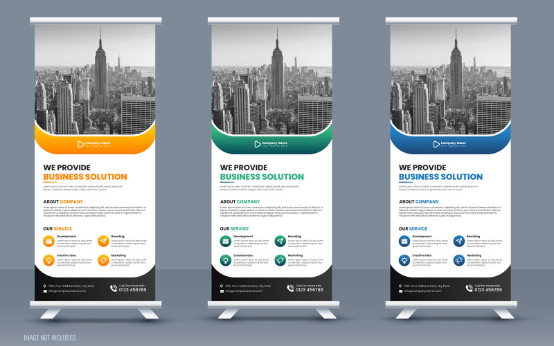 Business Agency Roll up Banner Design or Pull up Banner Template Corporate Identity