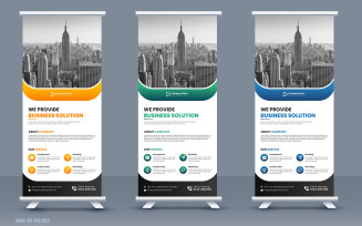 Business Agency Roll up Banner Design or Pull up Banner Template